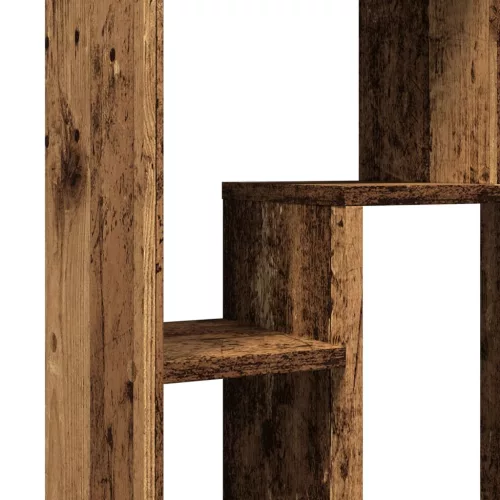  antik fa színű szerelt fa könyvespolc 63 x 20 x 90 cm