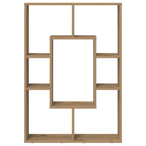  kézműves tölgy színű szerelt fa könyvespolc 63 x 20 x 90 cm