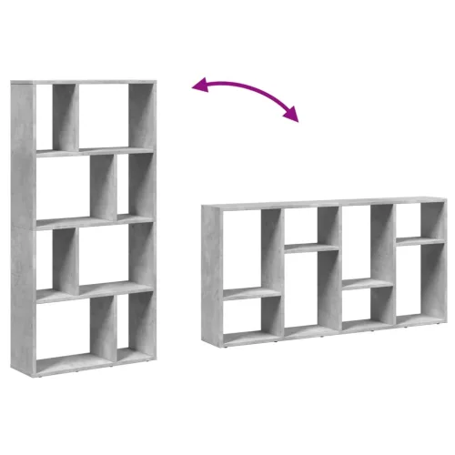  betonszürke szerelt fa könyvespolc 60 x 20 x 120 cm