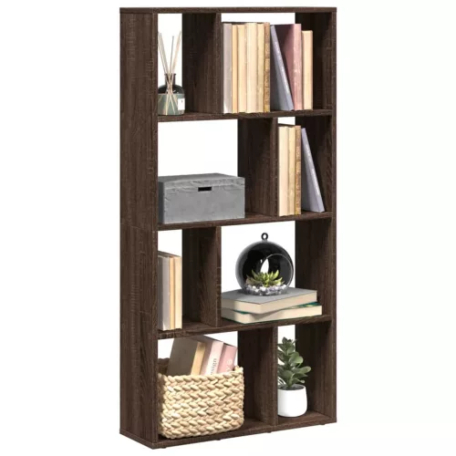  barna tölgy színű szerelt fa könyvespolc 60 x 20 x 120 cm