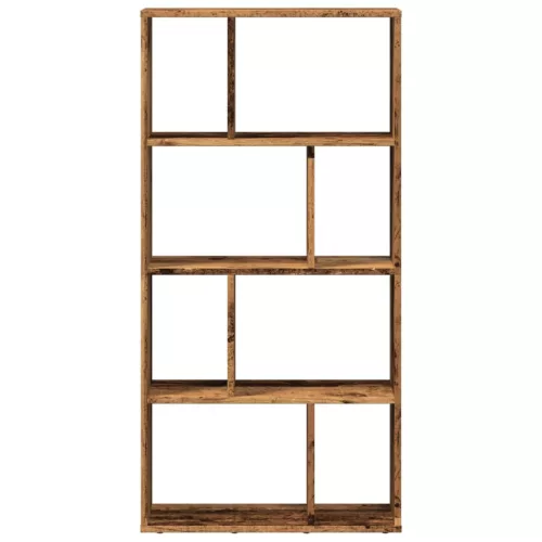  antik fa színű szerelt fa könyvespolc 60 x 20 x 120 cm