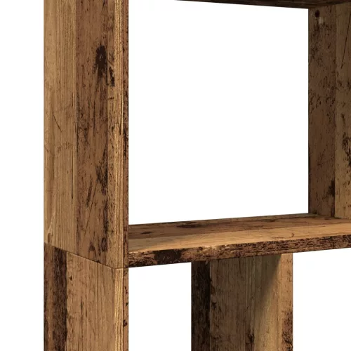  antik fa színű szerelt fa könyvespolc 60 x 20 x 120 cm