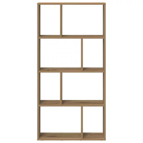  kézműves tölgy színű szerelt fa könyvespolc 60 x 20 x 120 cm