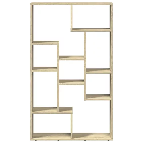  sonoma tölgy színű szerelt fa könyvespolc 72 x 20 x 120 cm