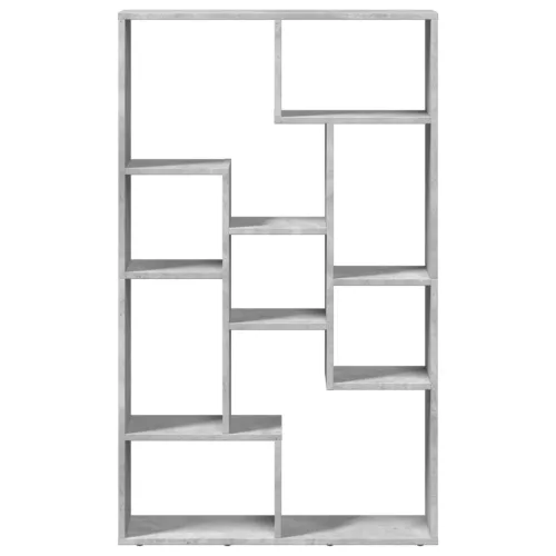  betonszürke szerelt fa könyvespolc 72 x 20 x 120 cm