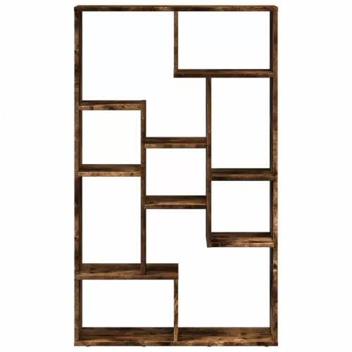  füstös tölgy színű szerelt fa könyvespolc 72 x 20 x 120 cm