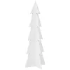  fehér tömör fenyőfa karácsonyfa-dekoráció 112 cm