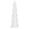 fehér tömör fenyőfa karácsonyfa-dekoráció 112 cm