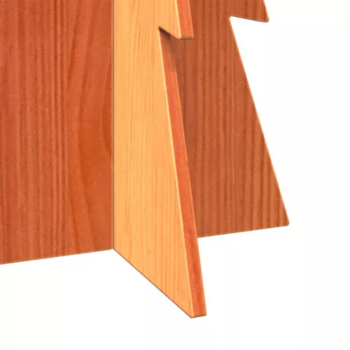  viaszbarna tömör fenyőfa karácsonyfa-dekoráció 112 cm