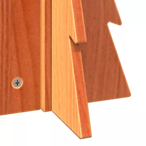  viaszbarna tömör fenyőfa karácsonyfa-dekoráció 49 cm