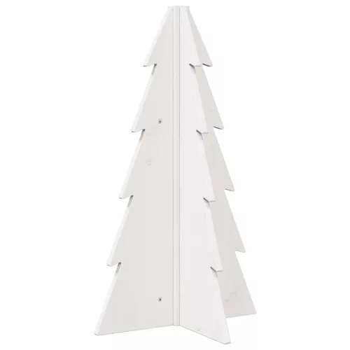 fehér tömör fenyőfa karácsonyfa-dekoráció 69,5 cm