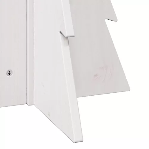  fehér tömör fenyőfa karácsonyfa-dekoráció 69,5 cm