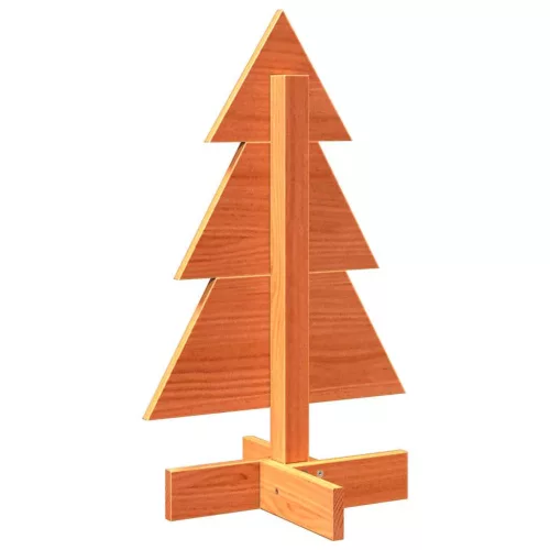  viaszbarna tömör fenyőfa karácsonyfa-dekoráció 60 cm