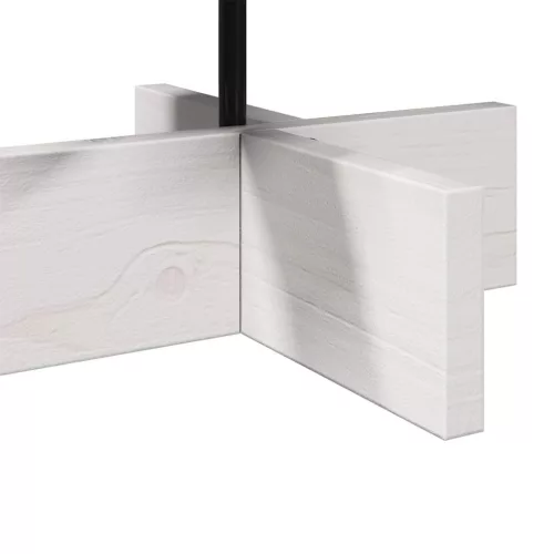  fehér tömör fenyőfa karácsonyfa-dekoráció 60 cm