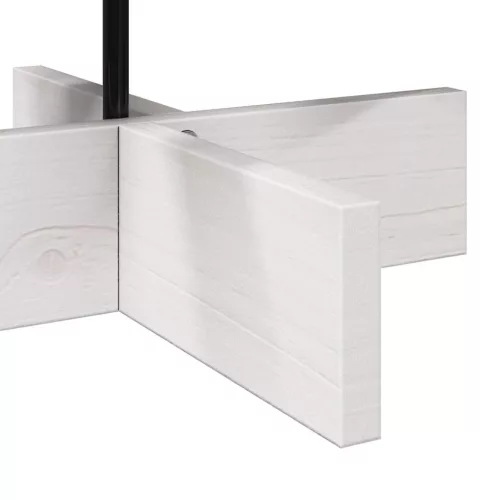  fehér tömör fenyőfa karácsonyfa-dekoráció 80 cm