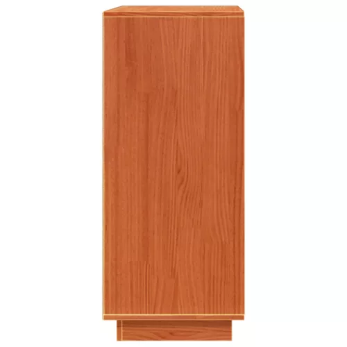 Széf polcokkal tárolóval ajtóval Viaszbarna 70 x 34 x 80 cm Tömör fenyőfa