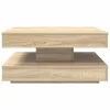  sonoma tölgy dohányzóasztal 360 fokban forgatható 70x70x34,5 cm