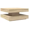  sonoma tölgy dohányzóasztal 360 fokban forgatható 70x70x34,5 cm