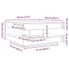  betonszürke dohányzóasztal 360 fokban forgatható 70x70x34,5 cm