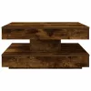  füstös tölgy dohányzóasztal 360 fokban forgatható 70x70x34,5 cm