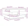  füstös tölgy dohányzóasztal 360 fokban forgatható 70x70x34,5 cm