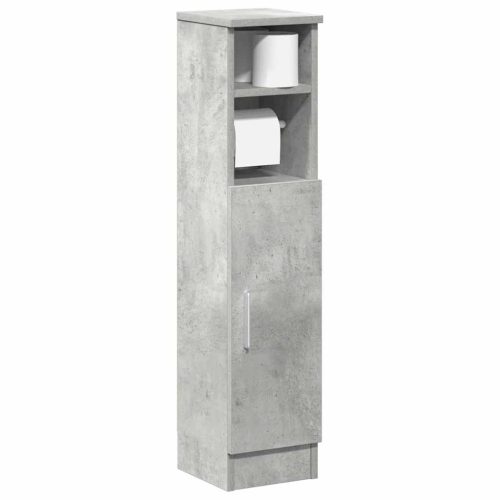  betonszürke fürdőszobaszekrény tekercstartóval 20,5x22x90 cm