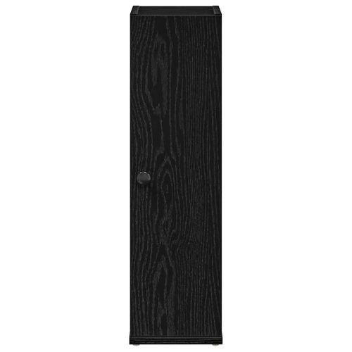  fekete fürdőszobaszekrény tekercstartóval 20,5x22x72 cm