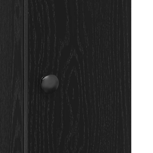  fekete fürdőszobaszekrény tekercstartóval 20,5x22x72 cm