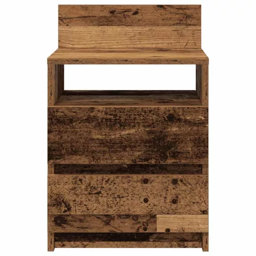  2 db antik fa színű éjjeliszekrény 2 fiókkal 40x33x60 cm