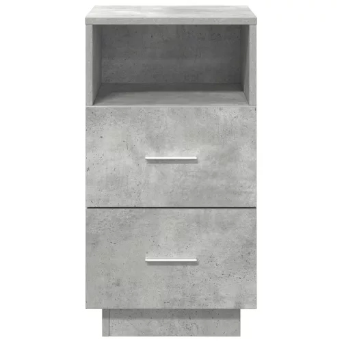  2 db betonszürke éjjeliszekrény 2 fiókkal 36x36x68 cm