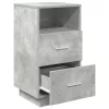  2 db betonszürke éjjeliszekrény 2 fiókkal 36x36x68 cm