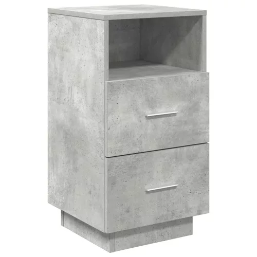  2 db betonszürke éjjeliszekrény 2 fiókkal 36x36x68 cm