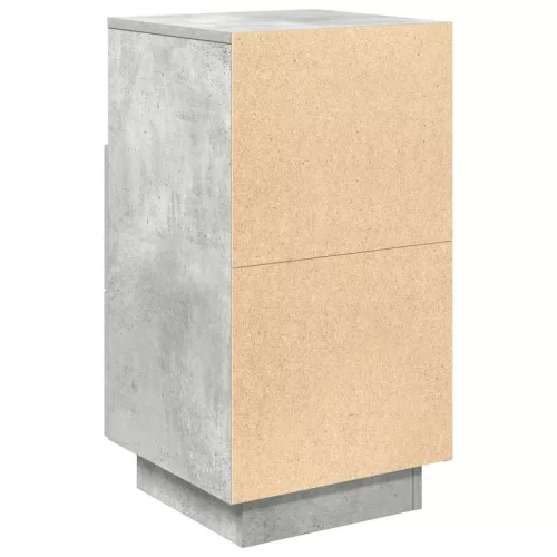  2 db betonszürke éjjeliszekrény 2 fiókkal 36x36x68 cm