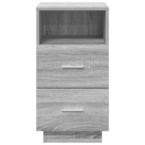  szürke sonoma színű éjjeliszekrény 2 fiókkal 36x36x68 cm