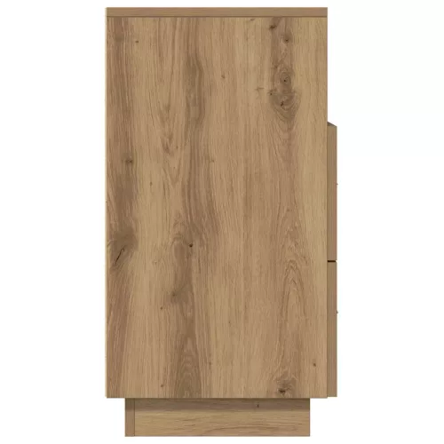  2 db kézműves tölgy színű éjjeliszekrény 2 fiókkal 36x36x68 cm