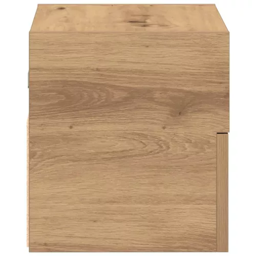  kézműves tölgy színű falra szerelhető éjjeliszekrény