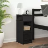 fekete éjjeliszekrény fiókkal 25 x 31 x 66 cm