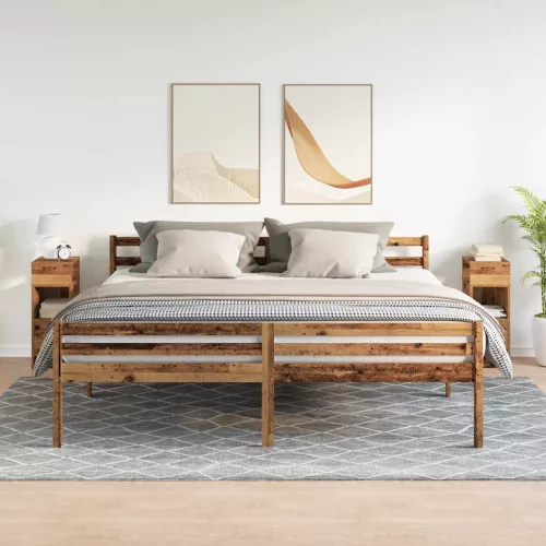  2 db antik fa színű éjjeliszekrény fiókkal 25x31x66 cm