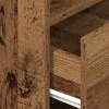  2 db antik fa színű éjjeliszekrény fiókkal 25x31x66 cm