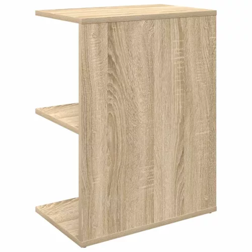  2 db sonoma tölgy színű szerelt fa éjjeliszekrény 46,5x29x61 cm