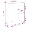  betonszürke szerelt fa éjjeliszekrény 46,5x29x61 cm
