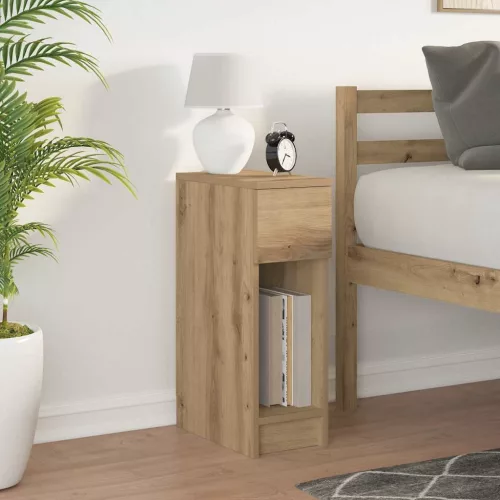  kézműves tölgy színű éjjeliszekrény fiókkal 20 x 36 x 60 cm