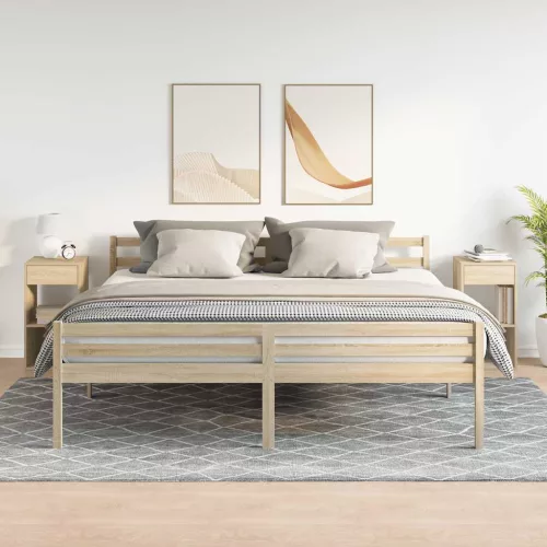  éjjeliszekrények fiókkal 2 db sonoma tölgy 35x34x66,5 cm