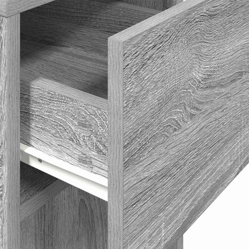  számítógépes toronyállvány fiókkal Szürke Sonoma 30x44x74 cm