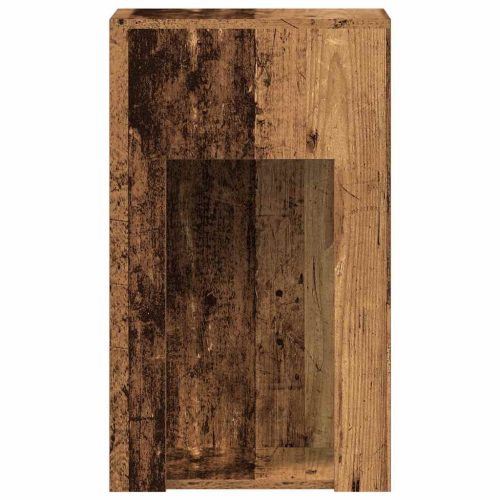  Számítógépes toronyállvány fiókkal régi fa 30x44x74 cm