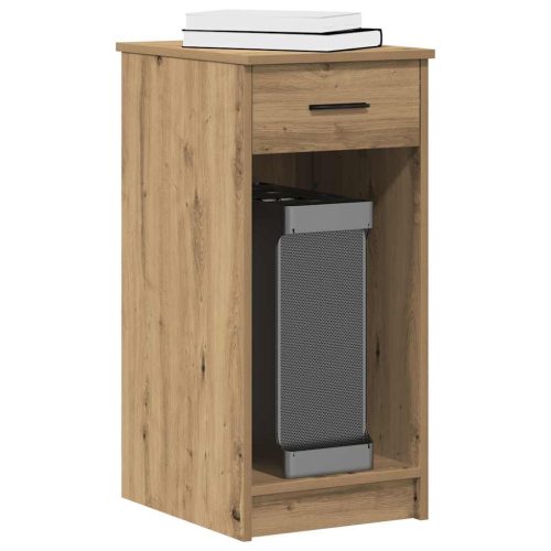  számítógépes toronyállvány fiókkal artisan tölgy 35x45x77 cm