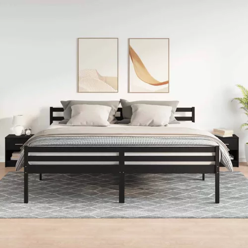  2 db fekete éjjeliszekrény fiókkal 39x28x41 cm