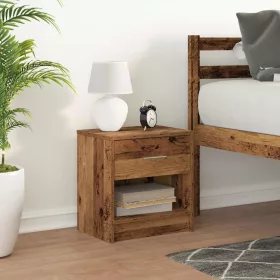  antik fa színű éjjeliszekrény fiókkal 39x28x41 cm