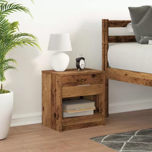  antik fa színű éjjeliszekrény fiókkal 39x28x41 cm