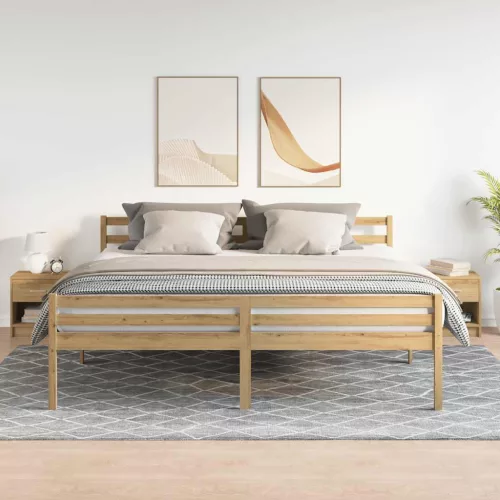  2 db kézműves tölgy színű éjjeliszekrény fiókkal 39x28x41 cm